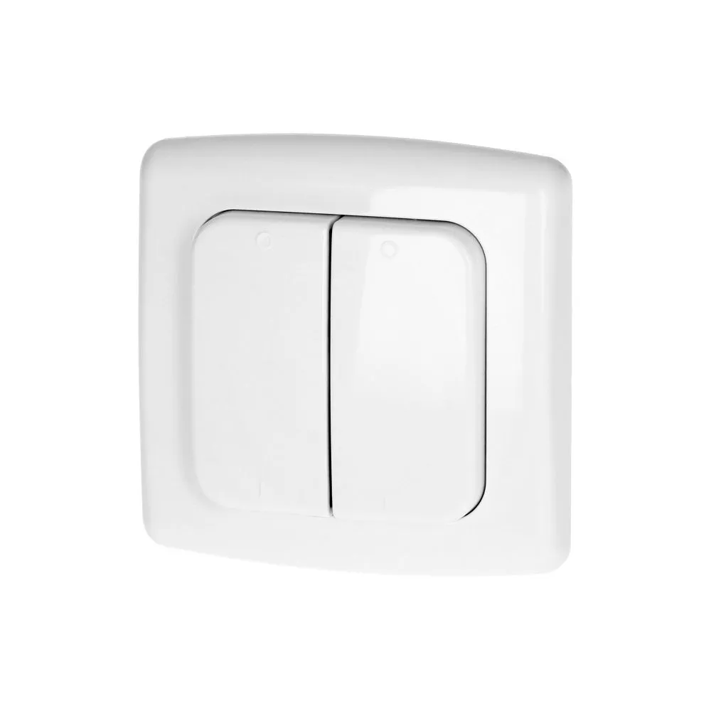 Switch with 2 channels and radio transmitter, used for wireless control of flush-mounted switches and sockets (OR-SH-1751)