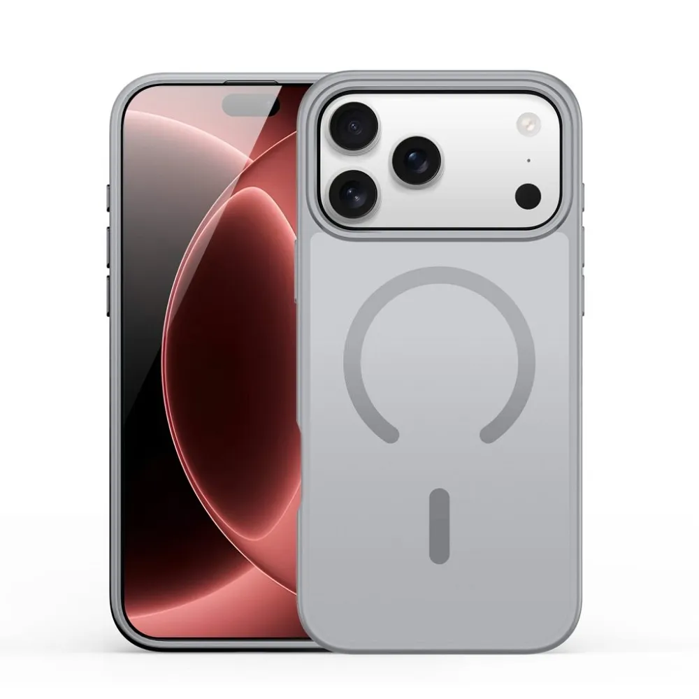 DUX DUCIS case YIND compatible with MagSafe for iPhone 18 Pro Max / 17 Pro Max (Open Ring Version) grey