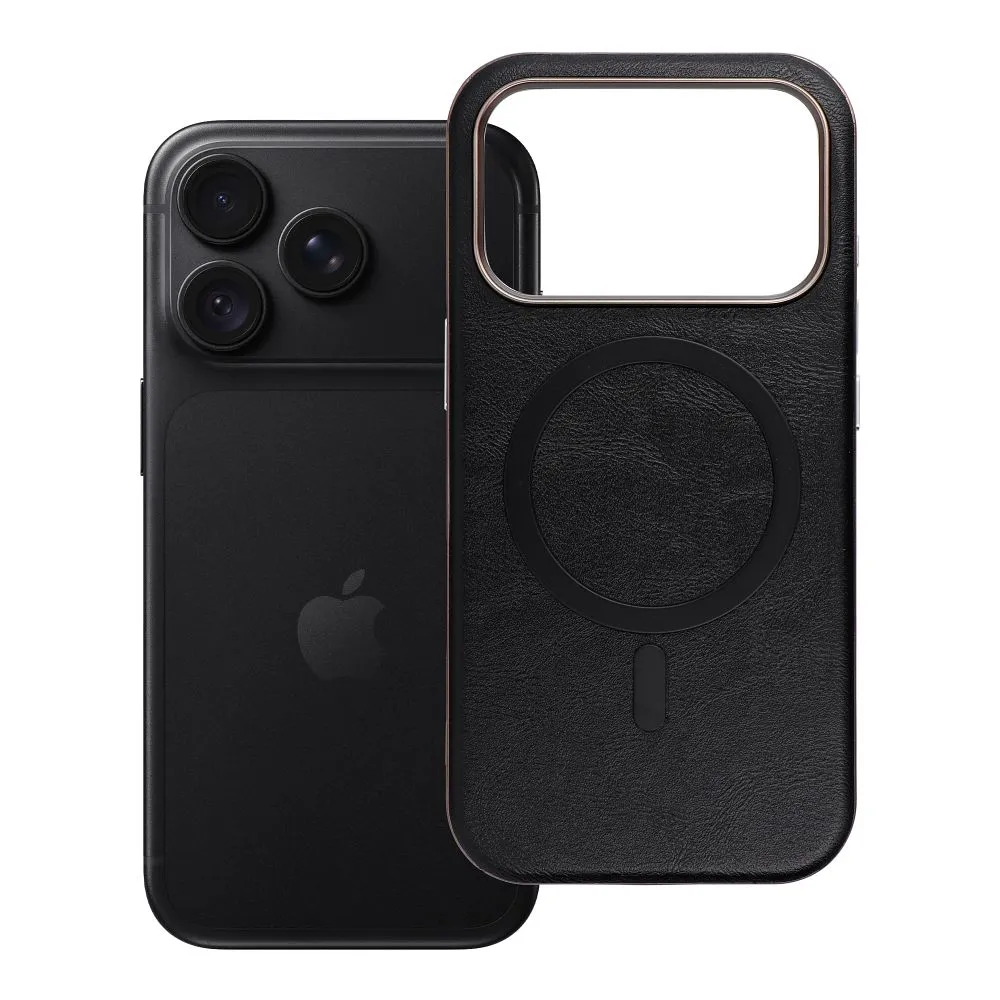Case for iPhone 18 Pro / 17 Pro Gentleman Mag Cover compatible with MagSafe black
