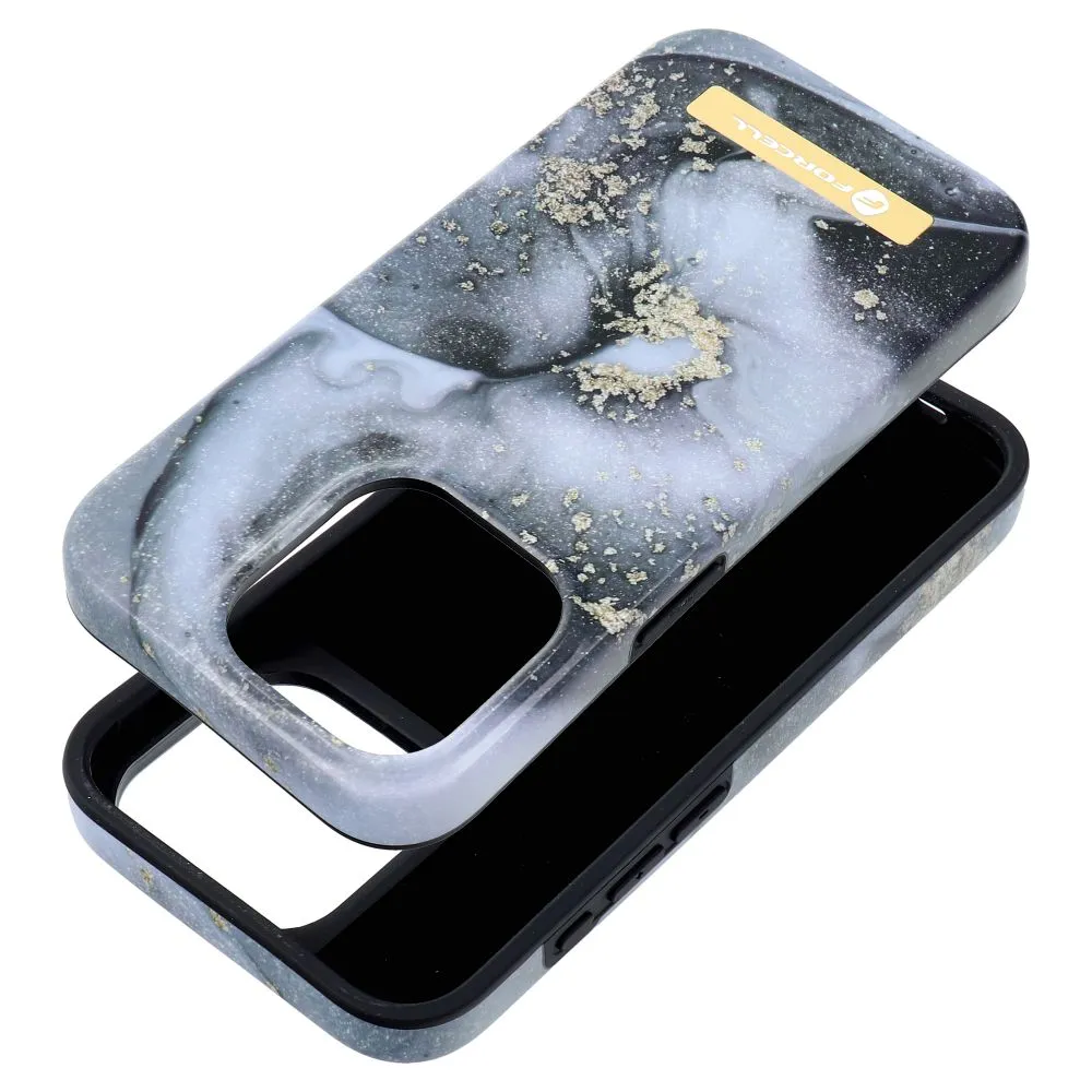 Case for iPhone 15 PRO Forcell F-Protect Mirage compatible with Magsafe marble mist