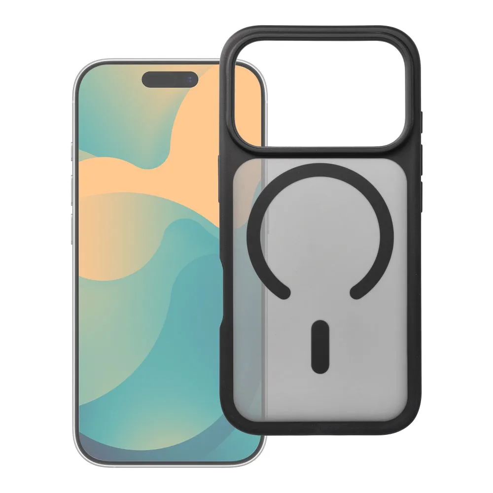 Case for iPhone 11 / XR Forcell F-Protect Smoke Hybrid Premium Lite compatible with MagSafe black