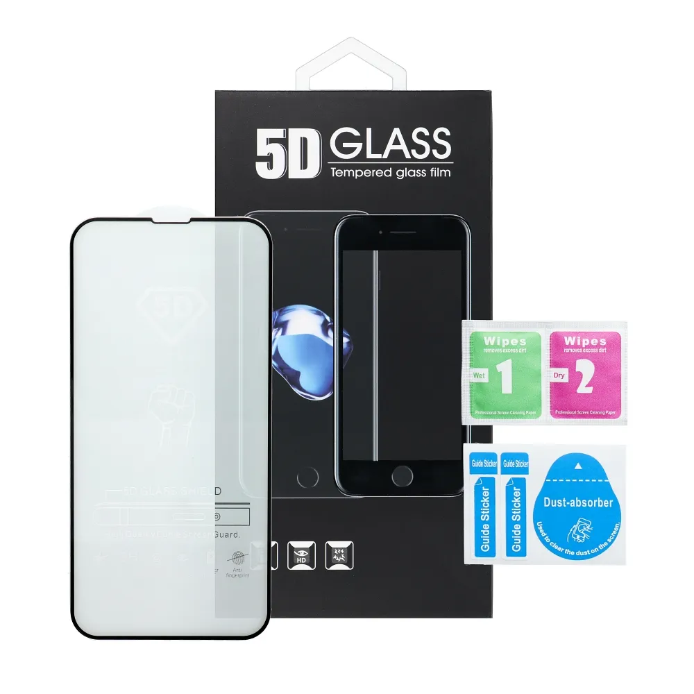 5D Full Glue Tempered Glass - for Xiaomi Redmi NOTE 17 5G / Redmi 17 4G / Redmi 17 5G black