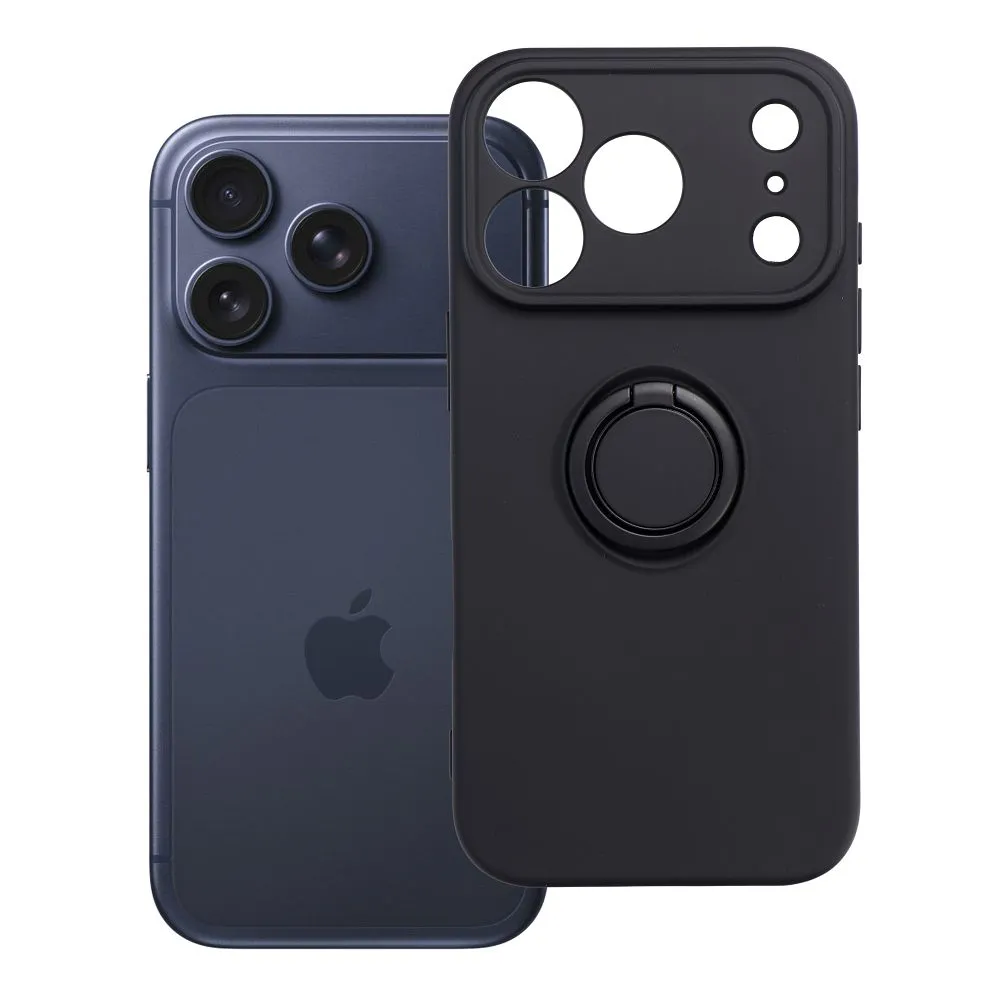 Case for iPhone 18 Pro / 17 Pro Silicone Ring black