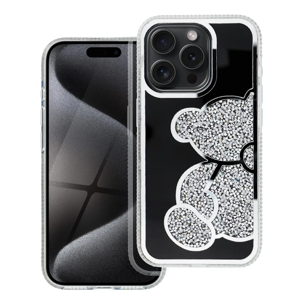Case for iPhone 16 PRO MAX Teddy Bear silver