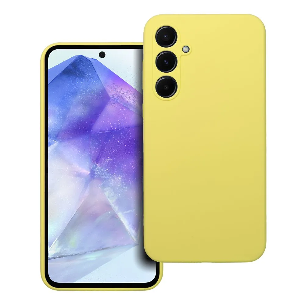 Case for Samsung A55 5G Silicone 2mm (camera protection) yellow
