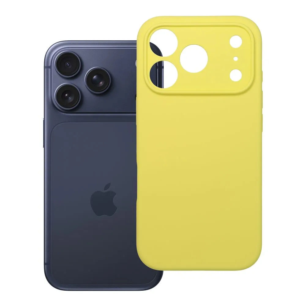 Case for iPhone 17 Pro / 18 Pro (low camera edge) Silicone 2mm (camera protection) yellow